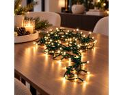 500 Φωτάκια LED - 10 Μέτρα + 3 Μέτρα σύνδεσης, Πυκνή Διάταξη, 10% Flash, Πράσινο καλώδιο -'Εξτρα θερμό λευκό, Θερμό Λευκό