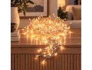 120 Φωτάκια LED - 8.93 Μέτρα + 3 Μέτρα σύνδεσης, Κανονική Διάταξη, Διάφανο καλώδιο PVC - Θερμό λευκό