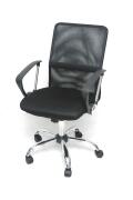 Velco Καρέκλα Γραφείου με Ανάκλιση 66-18665-1 Μαύρη
