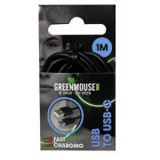 GreenMouse Καλώδιο φόρτισης και δεδομένων – USB-C 1,0 m σε μαύρο χρώμα με συσκευασία blister - 66956545