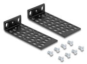 DELOCK σετ βάσεις τοποθέτησης για rack 67281 μαύρο 2τμχ