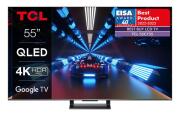 TCL Τηλεόραση 55'' 4K QLED 144Hz with GOOGLE TV & GAME MASTER PRO 55C735