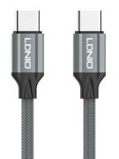 LDNIO καλώδιο USB-C iP-441c 65W 480Mbps 1m γκρι
