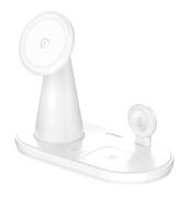 LDNIO ασύρματος φορτιστής WL01 με LED φωτισμό 3 σε 1 15W λευκός