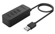 ORICO USB hub W5P-U2 4x θυρών USB 2.0 480Mbps USB σύνδεση 1m καλώδιο μαύρο