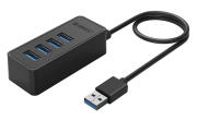 ORICO USB hub W5P-U3 4x θύρες USB 3.0 5Gbps USB σύνδεση 1m καλώδιο μαύρο