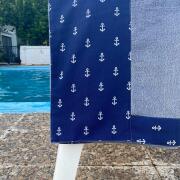 White Fabric Πετσέτα Θαλάσσης A Picco Γκρι