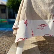 White Fabric Πετσέτα Θαλάσσης Sailor Knot