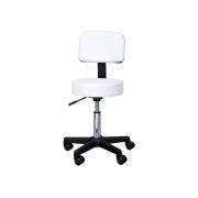 HOMCOM Τροχήλατο Σκαμπό με Ρυθμιζόμενο Ύψος 77-87.5 cm Χρώματος Λευκό  71-0014