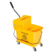 HomCom Κάδος Cart 20L με διαχωριστή νερού και αποσπώμενο στριφτάρι σε PP, 60x27x70,5cm 720-002