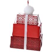 ΚΟΚΚΙΝΟ ΤΡΙΠΛΟ ΚΡΕΜΑΣΤΟ ΔΩΡΑΚΙ  12Χ8Χ5ΕΚ