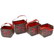 ΧΑΡΤΙΝΟ ΚΟΥΤΙ ΤΣΑΝΤΑ ΣΕΤ 4 ΠΡΑΣΙΝΟ ΜΕ ΦΙΟΓΚΟ