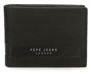 Pepe Jeans Πορτοφόλι δερμάτινο οριζόντιο 8x11x1cm Basingstoke Black