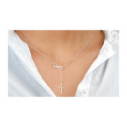 Philip Jones Κολιέ Infinity με Σταυρό