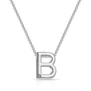Philip Jones Κολιέ με Μονόγραμμα B και Κρύσταλλο Swarovski®