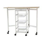 Homcom 801-125 Πολυμορφικό Μεταλλικό Τρόλεϊ Κουζίνας 77.5x97.2x37cm