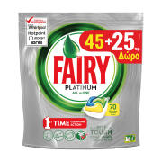 Fairy Platinum Lemon Κάψουλες Πλυντηρίου Πιάτων - 70 (45+25Δ) Κάψουλες-81701375
