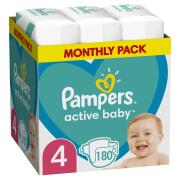 Pampers Πάνες Active Baby-Dry No.4 9-14kg 180 τμχ.