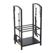 Homcom Μεταλλική Ξυλιέρα Τζακιού με Αξεσουάρ 820-143