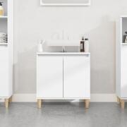vidaXL Ντουλάπι Νιπτήρα Λευκό 58 x 33 x 60 εκ. από Επεξεργασμένο Ξύλο 821252