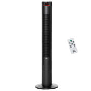 HOMCOM  Ανεμιστήρας στήλης με 3 ταχύτητες και 4 Λειτουργίες, Χρονοδιακόπτης 12 ωρών, Πίνακας LED και Τηλεχειριστήριο, Μαύρο 824-051V90BK