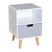 HOMCOM Ξύλινο Κομοδίνο με 1 Συρτάρι και 1 Ράφι 40 x 38 x 58 cm  831-197