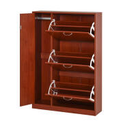 Ξύλινη Παπουτσοθήκη με 3 Διαμερίσματα και Ντουλάπι Ομπρέλας 80 x 24 x 120 cm HOMCOM 833-246