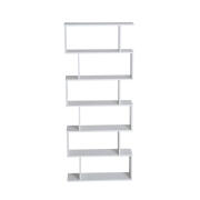 Ξύλινη Βιβλιοθήκη με 6 Ράφια 80 x 23 x 192 cm Χρώματος Λευκό HOMCOM 833-382WT