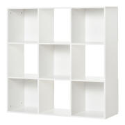 Homcom Βιβλιοθήκη 9 Διαμερισμάτων Λευκός Κύβος 91,5x29,5x91,5cm 833-422WT