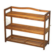 Ξύλινο Stand Αποθήκευσης Παπουτσιών με 3 Ράφια 74 x 26 x 62 cm HOMCOM 833-439