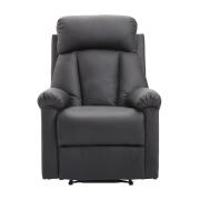Ανακλινόμενη Πολυθρόνα με Υποπόδιο 80 x 97 x 107 cm Χρώματος Μαύρο HOMCOM 833-455BK