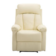 Ανακλινόμενη Πολυθρόνα με Υποπόδιο 80 x 97 x 107 cm Χρώματος Λευκό HOMCOM 833-455WT