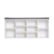 HOMCOM Πάγκος Αποθήκευσης Παπουτσιών με Μαξιλάρι και 10 Διαμερίσματα 104 x 30 x 48 cm  833-555