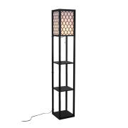 HOMCOM Ξύλινο Φωτιστικό Δαπέδου με 3 Ράφια 40 W 833-622