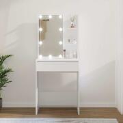 vidaXL Μπουντουάρ με LED Λευκό 60x40x140 εκ. 833503