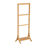 Κρεμάστρα Δαπέδου από Μπαμπού με 3 Ράγες και 1 Ράφι 40.5 x 28 x 104 cm HOMCOM 834-151