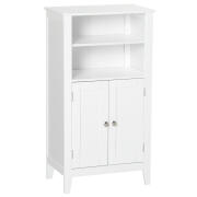 Kleankin 834-311 Ντουλάπα Μπάνιου 2 Θυρών 50x30x93cm Λευκό Ξύλο