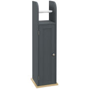 kleankin Ντουλάπι Μπάνιου με Μπάρα και Ντουλάπα με 3 Ρυθμιζόμενα Επίπεδα, σε MDF και μοριοσανίδα, γκρι 834-587V00GY