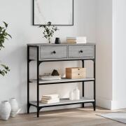 vidaXL Γκρι Κονσόλα Τραπέζι Sonoma 72,5x25x75 εκ. Από Συνθετικό Ξύλο 834188