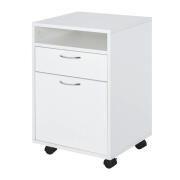 Ξύλινο Έπιπλο Γραφείου με 1 Συρτάρι και 1 Ντουλάπι 40 x 35 x 60 cm Χρώματος Λευκό HOMCOM 836-027WT