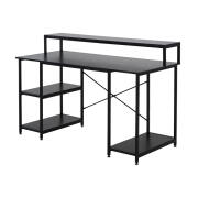 HOMCOM Μεταλλικό Γραφείο με Θέση για Υπολογιστή και 3 Ράφια 140 x 60 x 93 cm  836-202