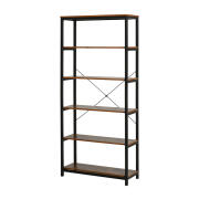 HOMCOM Μεταλλική Βιβλιοθήκη με 6 Ράφια 80 x 30 x 180 cm 836-279