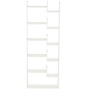 HOMCOM Μοντέρνα βιβλιοθήκη 6 επιπέδων με 11 ανοιχτά ράφια για μελέτη και σαλόνι, 61x23x162,6 cm, Λευκό 836-541WT