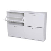 HOMCOM Ξύλινη Παπουτσοθήκη 120 x 24 x 81 cm  837-004WT