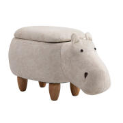 Παιδικό Σκαμπό Ιπποπόταμος με Αποθηκευτικό Χώρο 65 x 35 x 36 cm HOMCOM 838-016