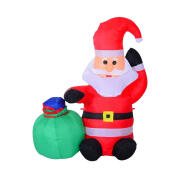 Φουσκωτός Άγιος Βασίλης 1.2 m με LED Φωτισμό HOMCOM 844-006