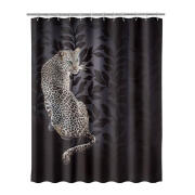 Κουρτίνα Μπάνιου με Κρίκους 180 x 200 cm Leopard Bakaji 8445148005692