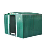 Outsunny 845-078 Μεταλλική Αποθήκη Κήπου από Ανοξείδωτο Ατσάλι 246x192.5x177.5cm