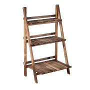 Ξύλινη Πτυσσόμενη Ζαρντινιέρα 3 Επιπέδων 60 x 37 x 93 cm Outsunny 845-119