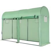 Θερμοκήπιο Outsunny Garden Tunnel, 2 κυλιόμενες πόρτες 4 παράθυρα από χάλυβα και PE 300 x 100 x 200 cm 845-416